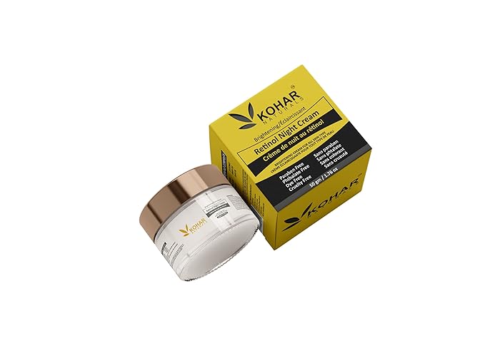 Anti Aging Retinol Night Cream Brightening Complex for Face and Eye with Triple Peptides, Hyaluronic Acid, Vitamin C, E, B3 and B5. 50 gm