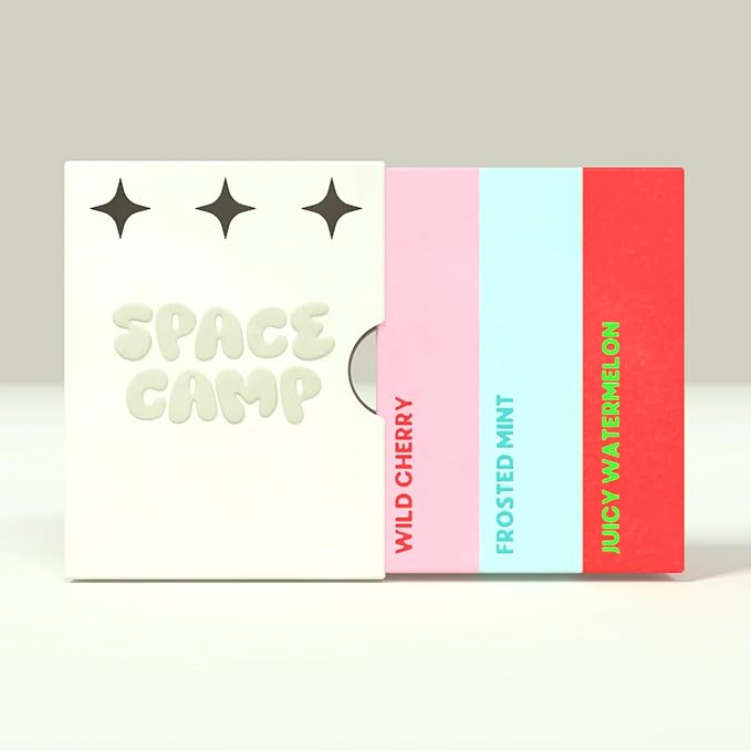 Space Camp Wellness Jumbo Lip Balm - Originals Pack Variety Flavored Balm (Wild Cherry, Juicy Watermelon, and Frosted Mint) - 3 Pack