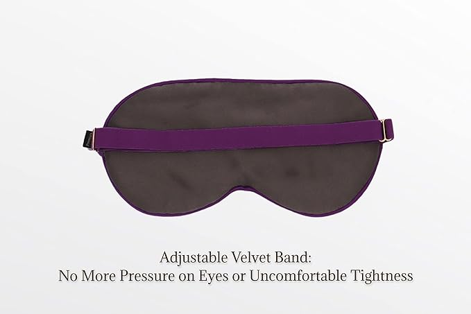 Premium Handcrafted 25 Momme Mulberry Silk Eye Mask for Sleeping (Purple Passion)