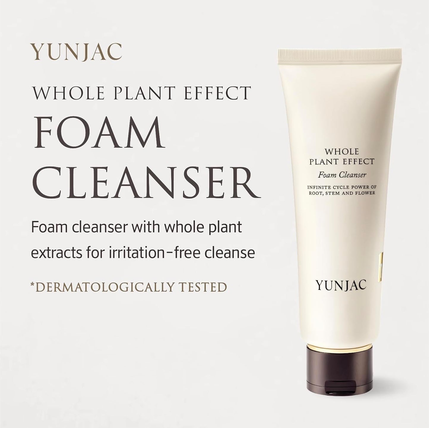 Whole Plant Effect Foam Cleanser (4.23 oz) - Gentle Creamy Matcha Foam Cleanser. Gently Removes and Cleanses. Hydrate and Soothe Skin.