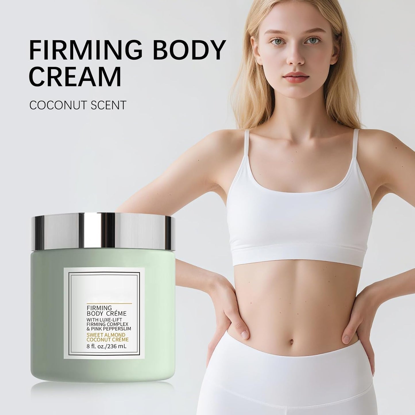 Champagne Lift Firming Body Creme, Deep Hydration Anti Wrinkle Firming Skin Nourishes Body Dry Skin. (Light Rose)