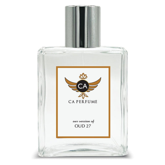 CA Perfume Impression of Oud 27 for Women and Men Eau De Parfum Amber Woody Scent Long Lasting Unisex Fragrance Signature Scent for Day and Night Wear 3.4 Fl Oz 100ml