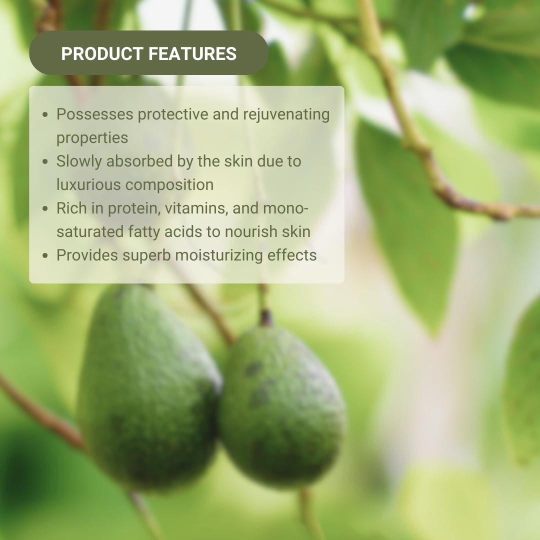 Avocado Oil - Direct from EIR Oils Farm in Spain - 100% Pure Carrier Oil for Hair, Face, and Skin - Hand-Picked, Cold-Pressed Carrier Oil - (8oz)