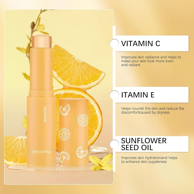 2PCS Serum Stick, Eye Stick, Vitamin C & Hydrating Balm For Face And Body, Multi Balm Stick, Smooth Fine Lines