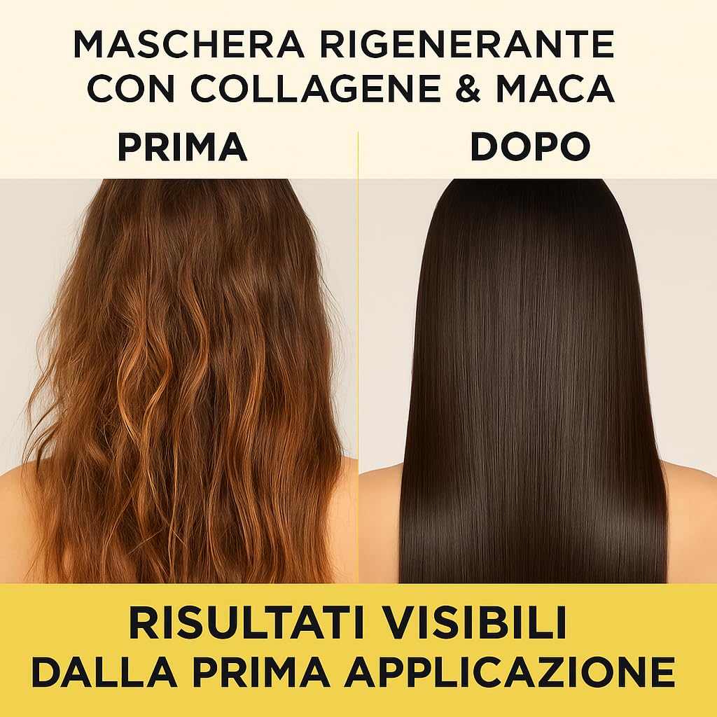 LZ Maca Hair Treatment Cream – Deep Conditioning & Collagen Repair for Damaged & Frizzy Hair – Smooth, Silky Hair & Strength Care – Capillary Regeneration