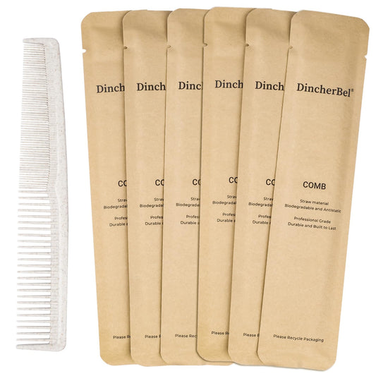 Hair Combs Bulk, Disposable Wheat Straw Combs Individually Wrapped Combs for Hotel, Travel, Airbnb, Charity, Church, Homeless (Pack of 200)