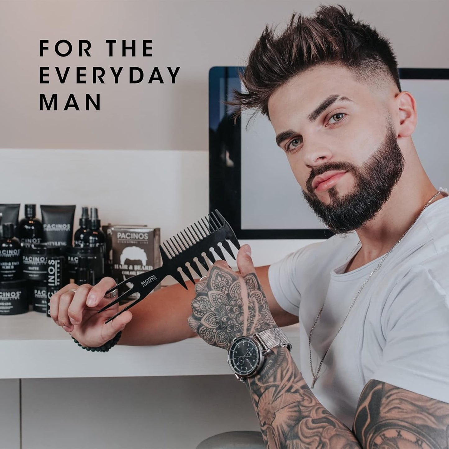 Pacinos Final Touch Hairspray, Anti-Frizz, Firm Hold, Flexible, Fast Drying and Flake Free Aerosol, Add Volume, Texture and Strength to your Hairstyle, Works Against Wind, Moisture and Humidity