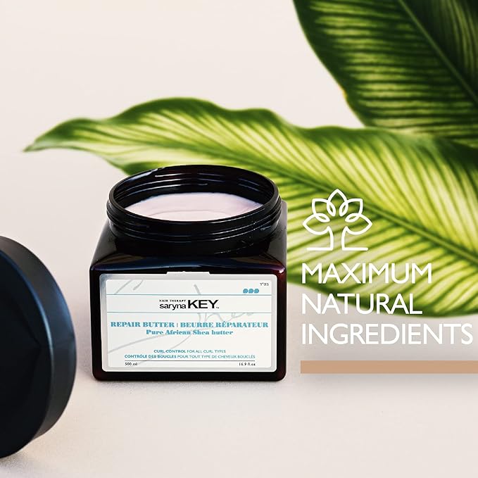 Saryna Key Curl Control Treatment Butter Mask - Shea Butter Hair Mask for Curly Hair - Natural Protein Treatment - Frizzy Hair Moisturizer - Deep Conditioner Mask for Coils and Curls (500ml/16.9oz)