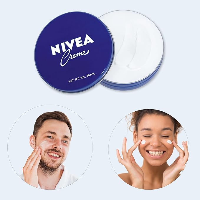 TINY SEED 6-Pack Travel Kit: Creme 1 oz Travel Size Tins. Cream Moisturizer for Face, Hands, and Body. Includes Complimentary Travel Zipper Pouch.