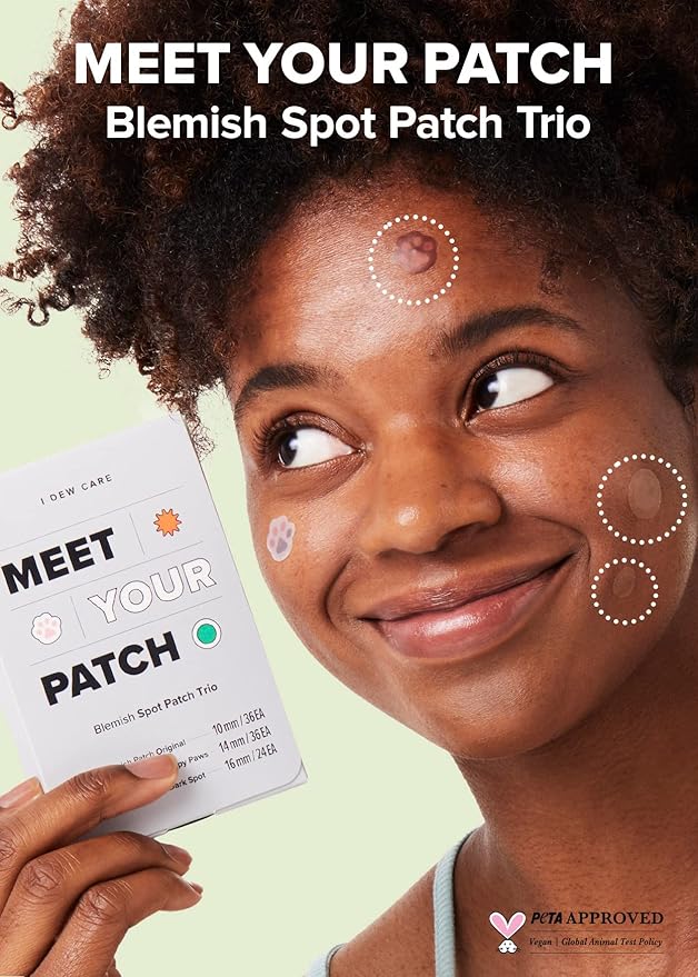 I DEW CARE Facial Skin Care Set - Meet Your Patch & Proper Popper & Headband | Cute Pimple Patches, Clear and Soothe Irritation, Blemish Treatment for Face, Trouble Spot Remover