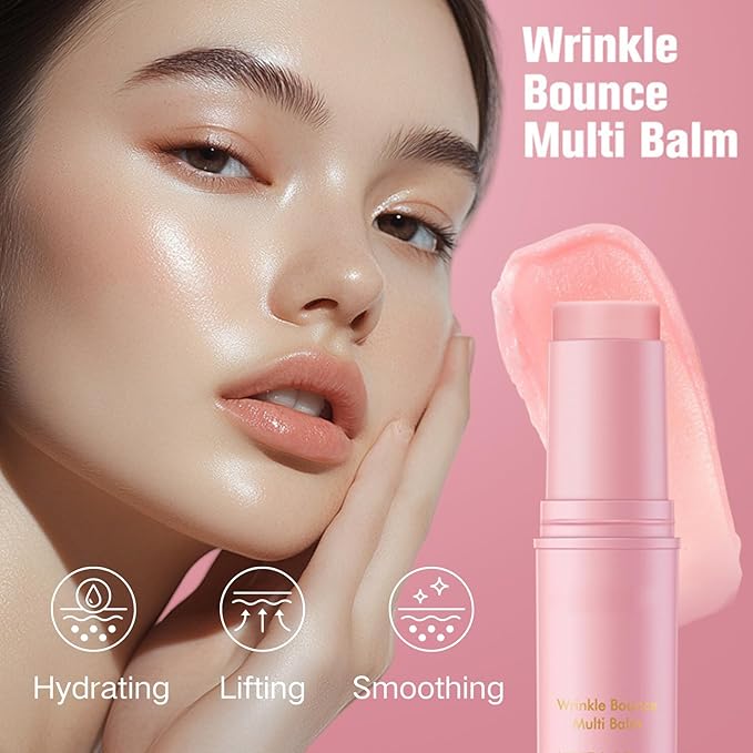 Wrinkle Bounce Multi Balm - Under Eye Cream - All-In-One Hydrating Balm Eye Stick & Moisture Ba lm Stick - Wrin kle Cream for Women Korean Skincare - Reduce Wrinkles & Moisturizing - Women Gifts