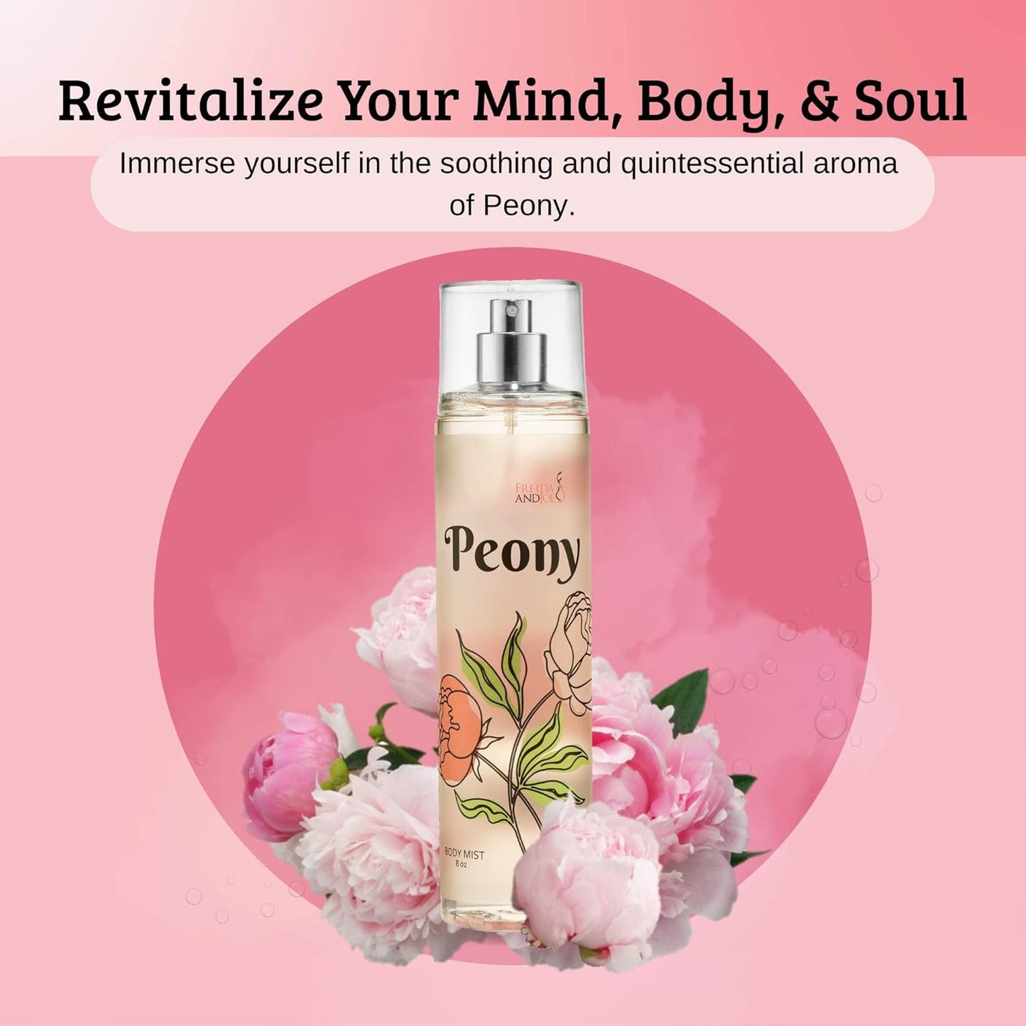 Peony Elegance Fine Fragrance Body Mist Spray: A Scented Peony Floral Sophistication, 8 oz Spray Bottle, Ideal for Gifting Stocking Stuffer