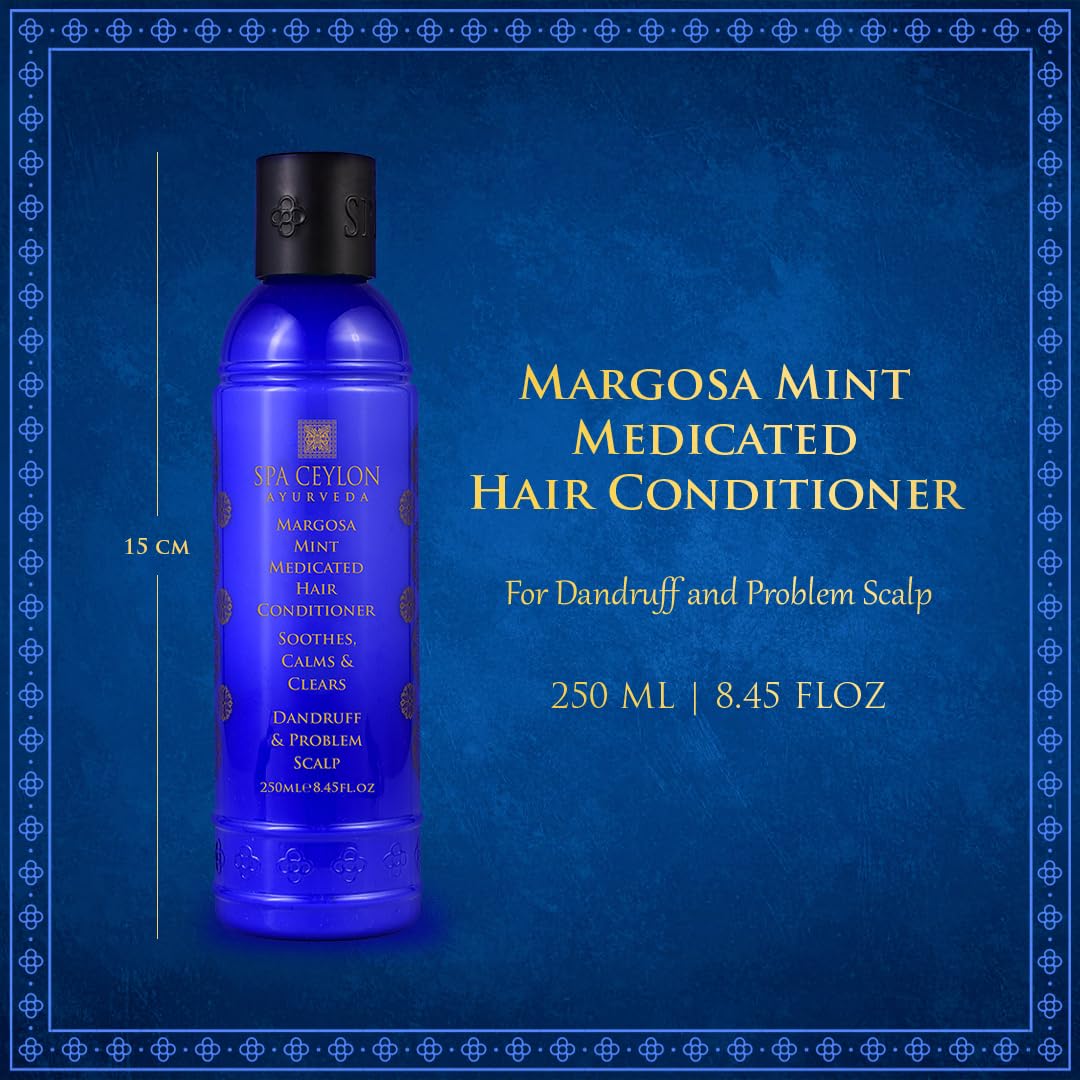 SPA CEYLON Margosa Mint Medicated Hair Conditioner | Treat and Control Dandruff and Itchy Scalp | Soothes Calm and Clears Hair and Scalp | For Dandruff & Problem Scalp