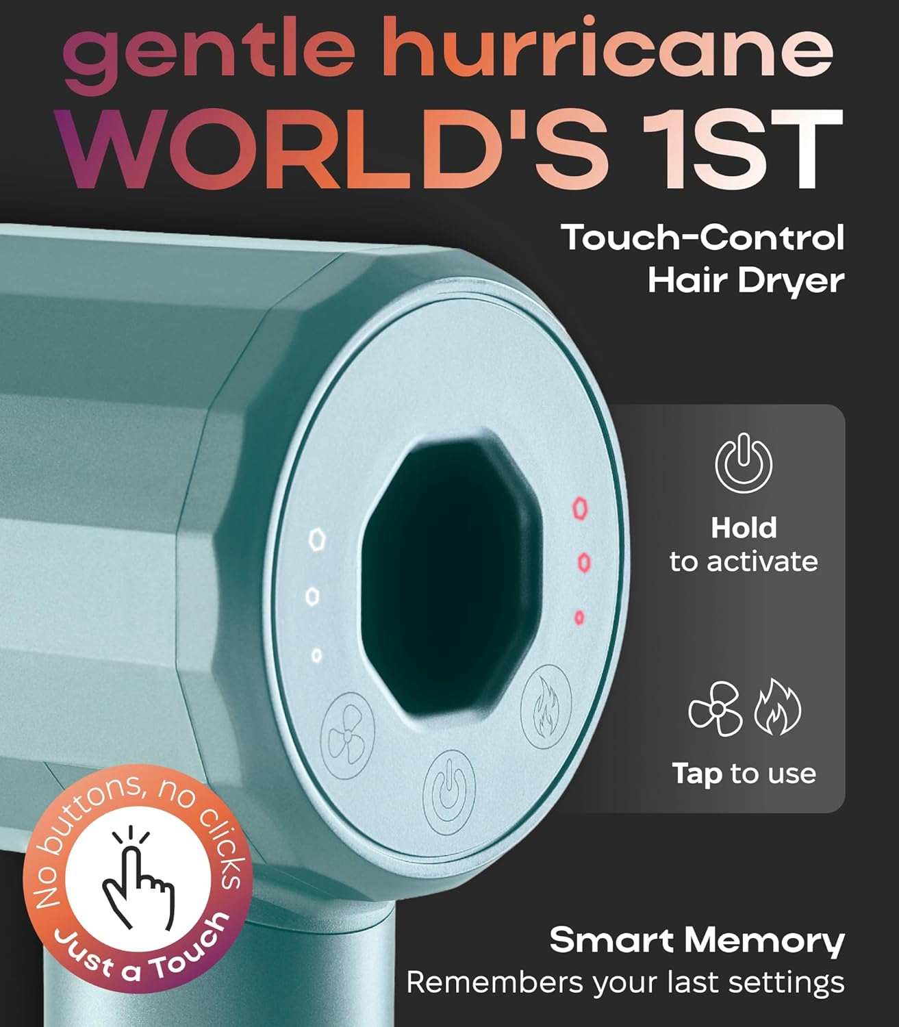 Ionic Hair Dryer Premium Quality, High-Speed Professional Brushless Motor 110,000 RPM, 1600W Power, 9 ft Long Cord and Magnetic Nozzle, Lightweight Blow Dryer, Ultra Quiet Fast Drying (Green)