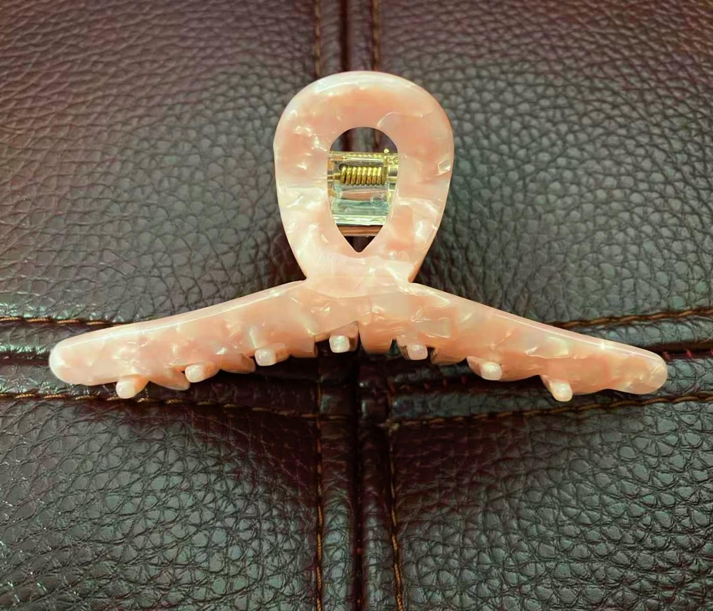 Large Hair Clips 4.1 inch Tortoise-shell Claw Cellulose Acetate Jaw Clip Celluloid Hair Barrettes Grip Clamps for Women Ladies Mother Teacher (3 Pack)