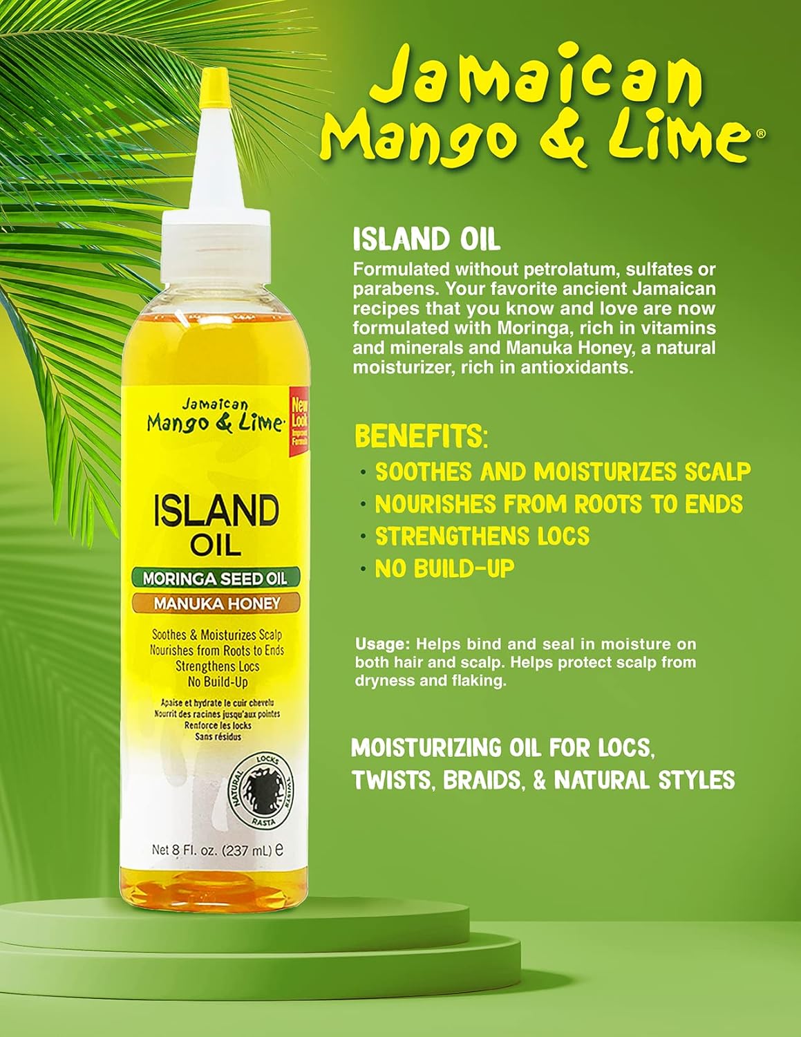 Jamaican Mango & Lime Island Scalp Oil 8 oz