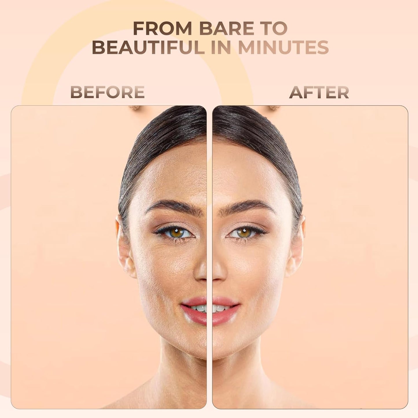 ULTIMATE KIT (BEIGE) Full Size Mineral Makeup Set Matte Foundation Kit Bare Face Sheer Powder Cover