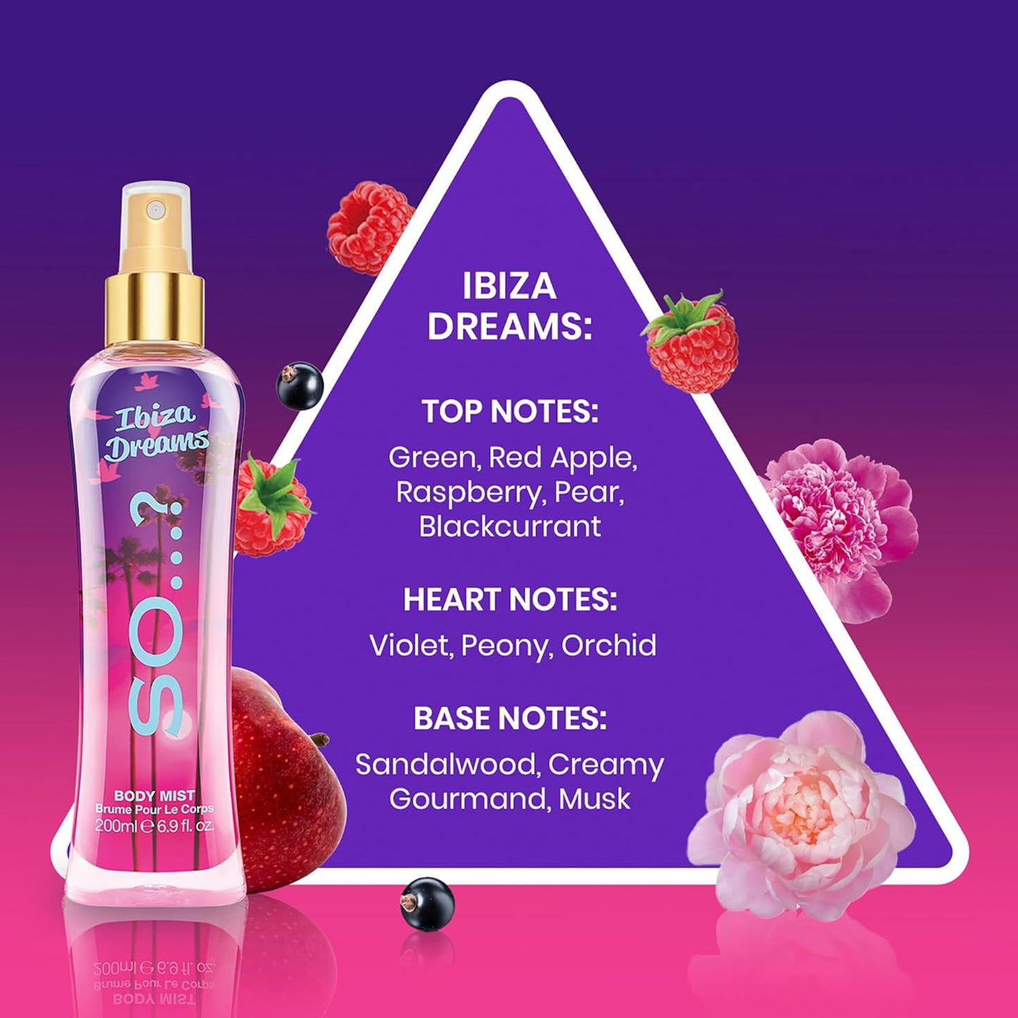 So...? Ibiza Dreams Body Mist for Women - 6.9 oz Body Mist - Pack of 2