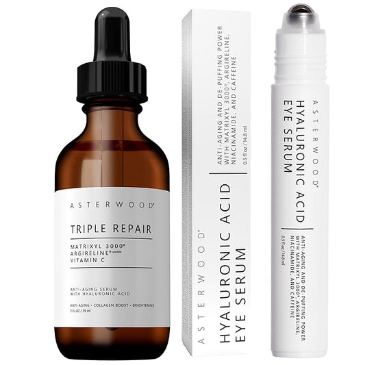 Asterwood Triple Repair Serum (2 oz) + Hyaluronic Acid Eye Serum