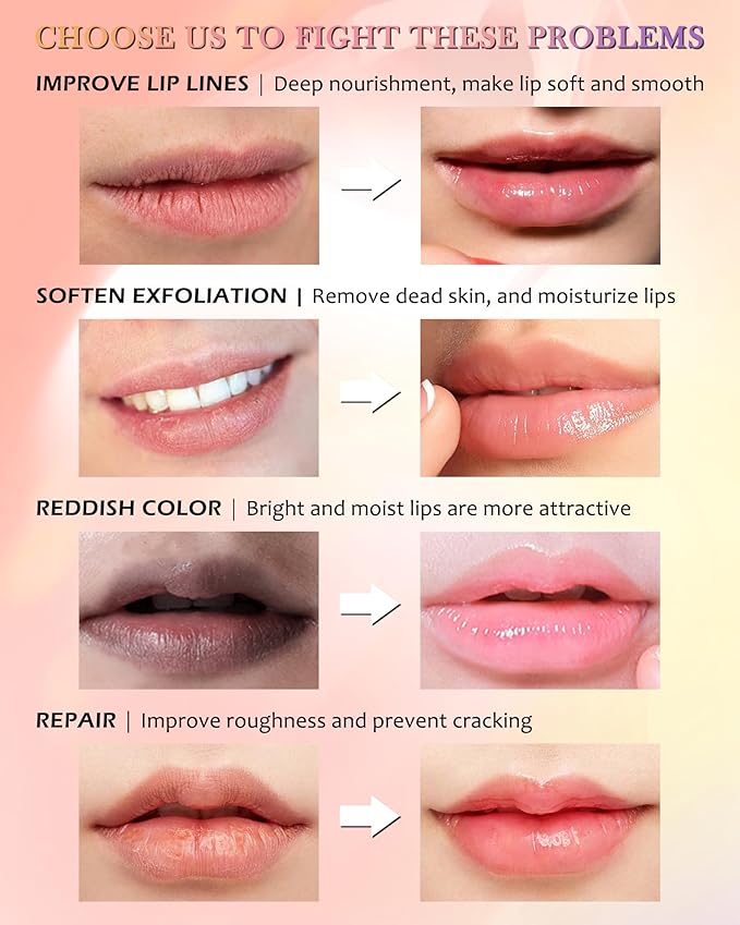 Sleeping Lip Mask, Overnight Hydrating & Prevention Dry and Cracked Lips Scrubs Exfoliator & Moisturizer, Ultra-Nourishing Lip Sleeping Mask with Wand, Lips Care Therapy Treatment for Women-02#Berry