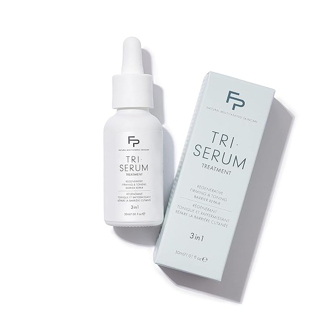 Tri-Serum, 3-in-1 Facial Serum with Natural Ingredients to Regenerate, Firm & Tone, and Repair Skin Barrier Function + Address Fine Lines and Wrinkles, For All Skin Types, 30 ml, 1 Fl Oz