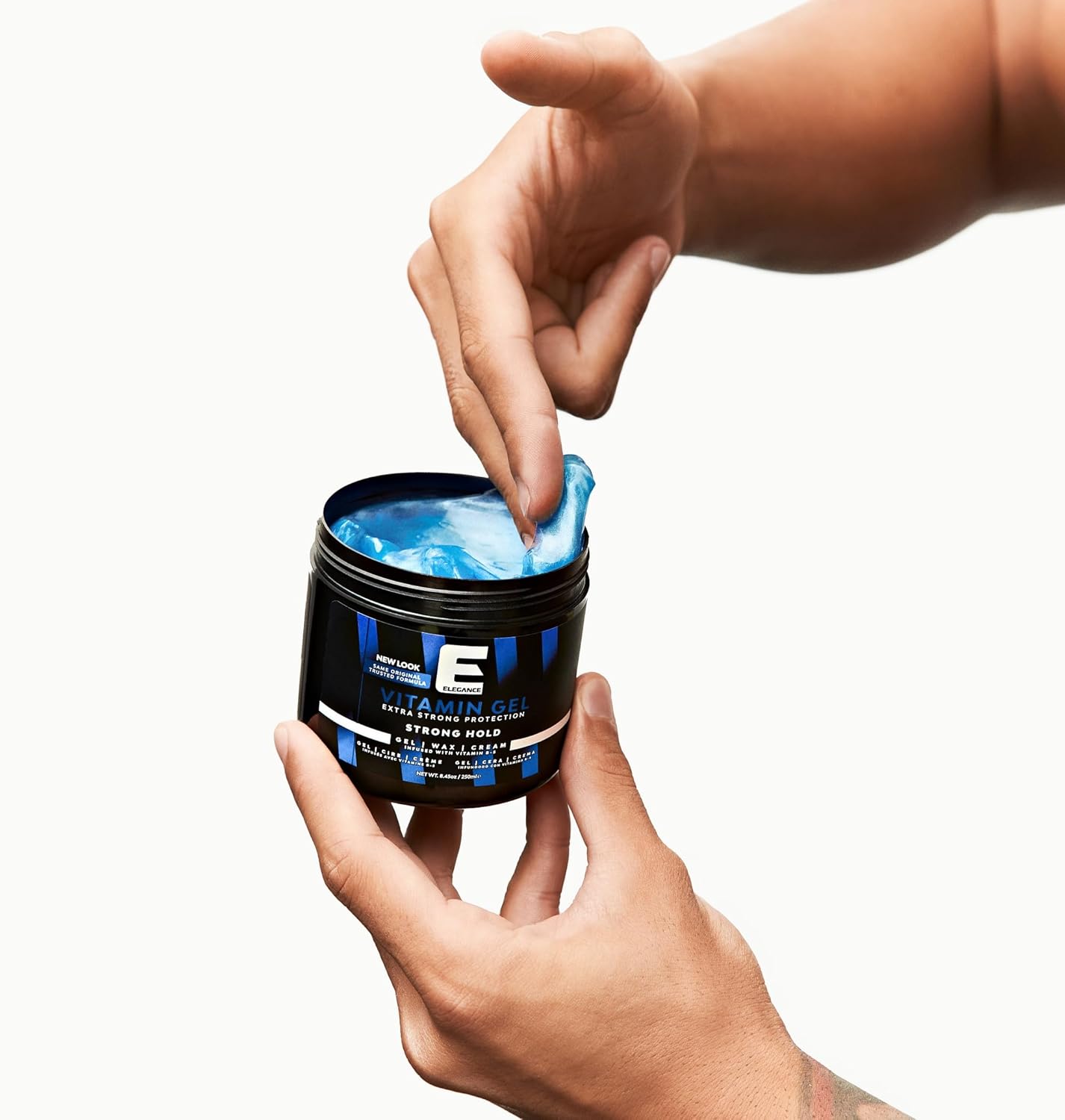 Elegance Vitamin Gel, 16.9 Oz, Infused with Vitamin Pro-VB-5, Strong Hold Gel, Maximum Hair Protection and Natural Long Lasting Shine