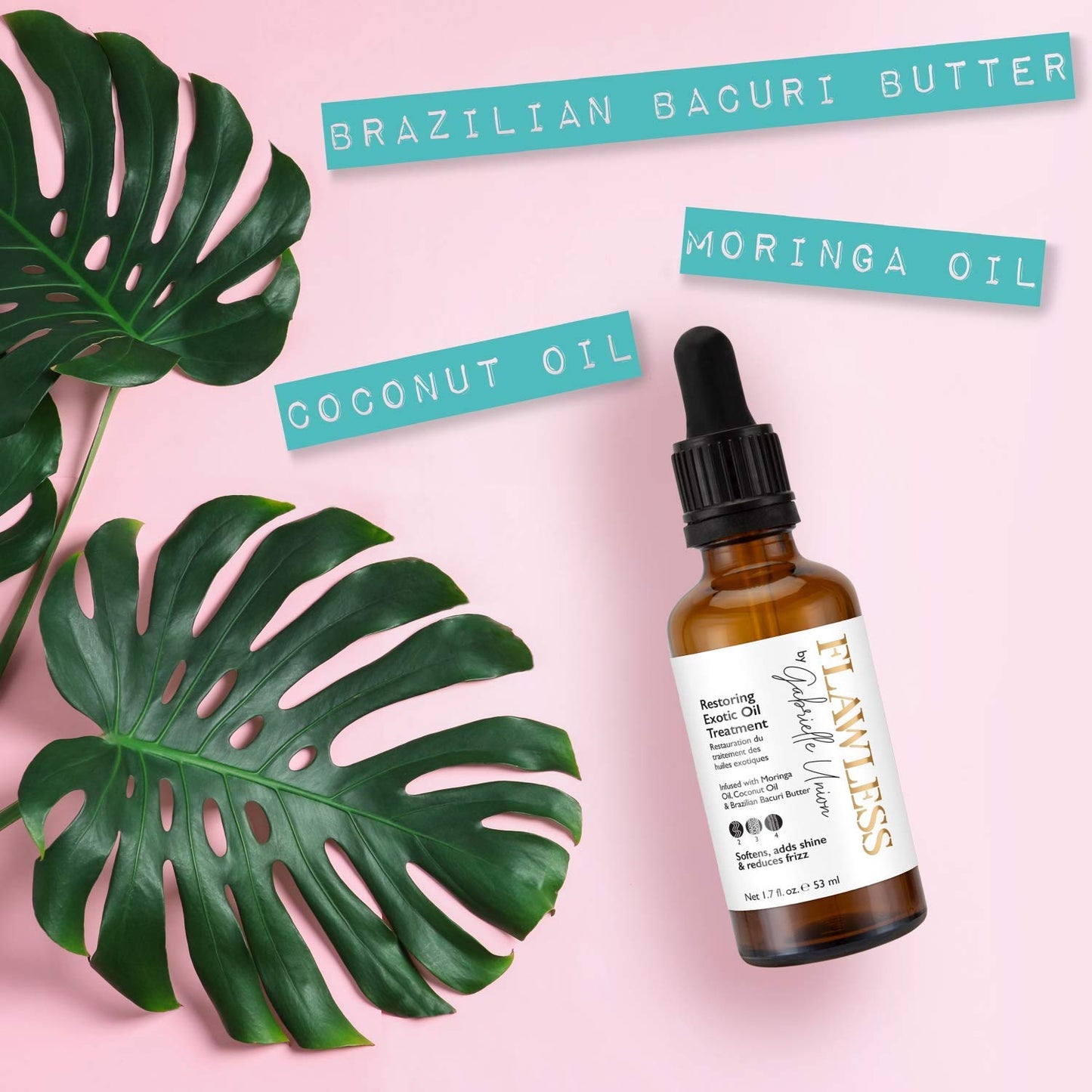 Flawless by Gabrielle Union Restoring Exotic Oil Treatment for Natural Coily Hair, 1.7 OZ