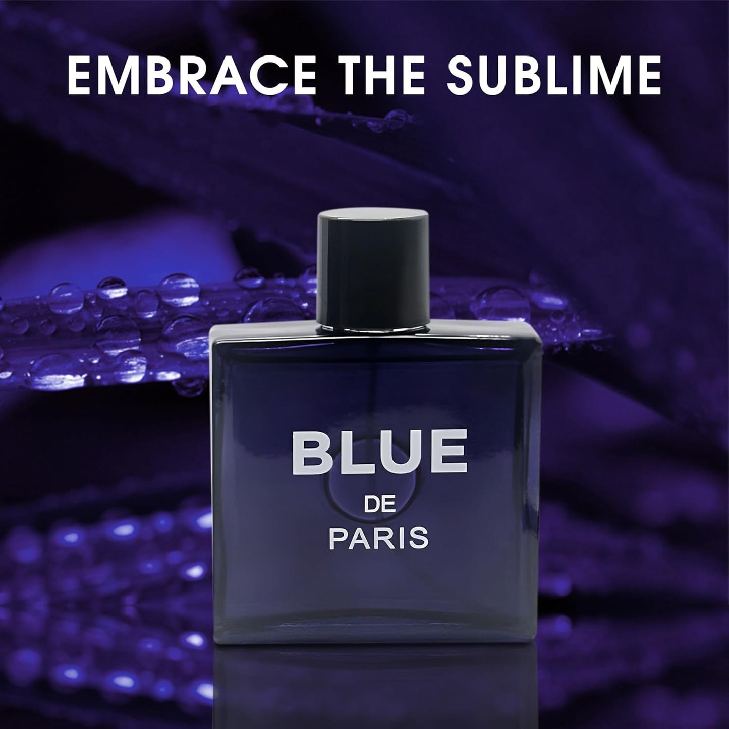 Blue De Paris Sensual Woody Fragrance for Men | Long Lasting Cologne Aromatic Scent, Eau de Parfum Natural Spray - Great Holiday Gift, 3.4 Fl Oz/100 Ml