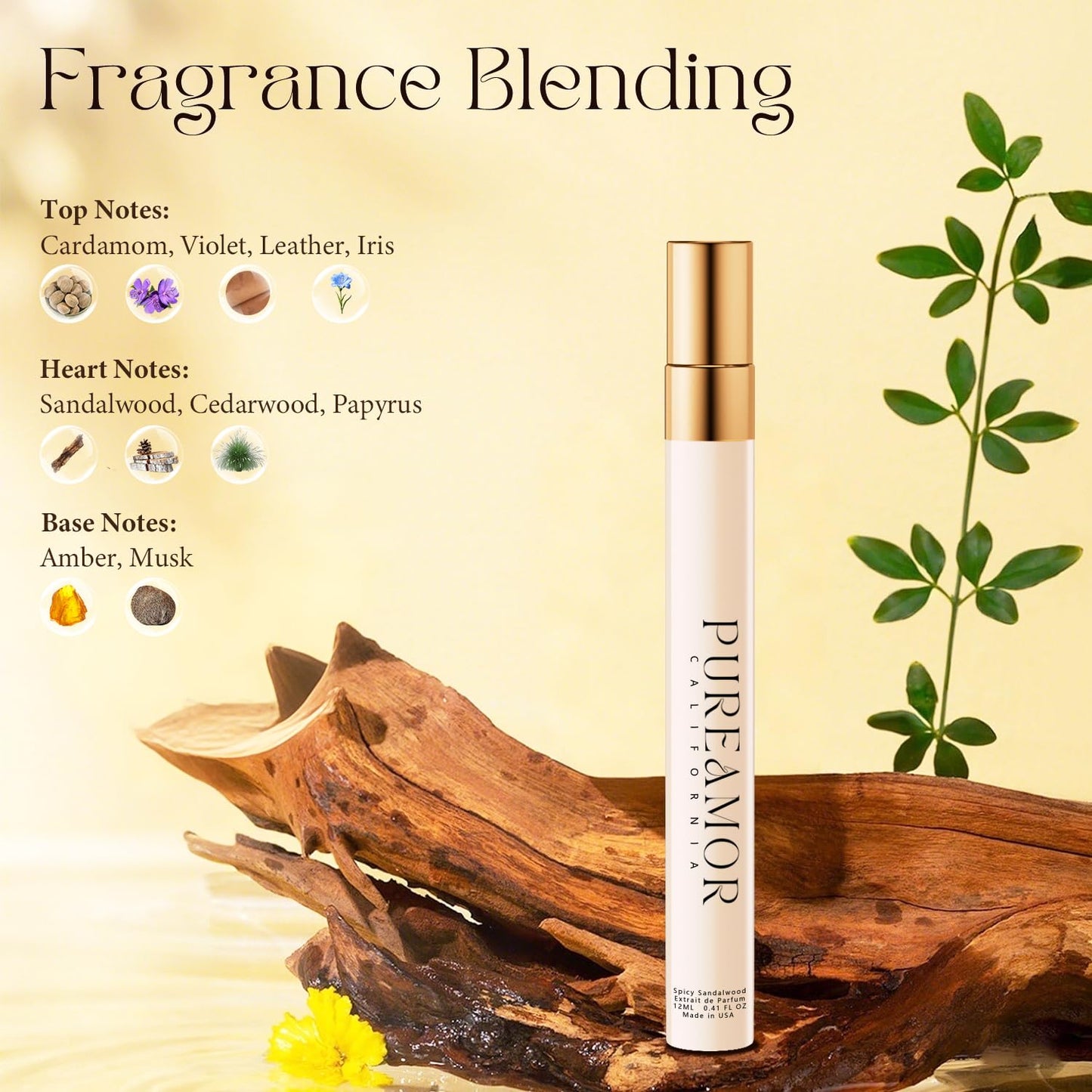 Pheromones Perfumes for Women, Pepper & Spicy Sandalwood Perfume, Long Lasting Men Eau de Parfun, Premium Scent Blend Perfumes for Women, 0.41 fl. Travel Perfume Spray