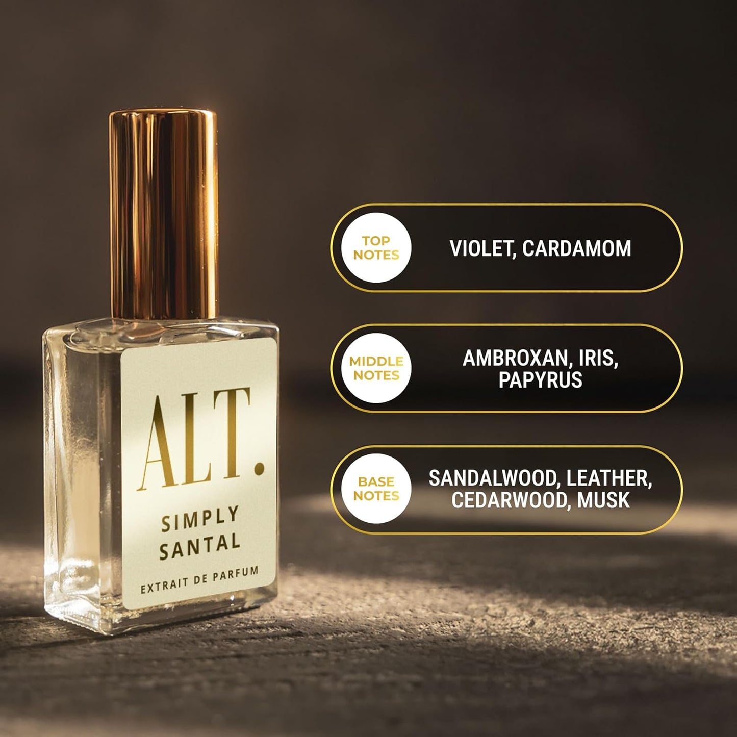 ALT. FRAGRANCES Simply Santal Extrait de Parfum Unisex Perfume Inspired by Santal 33 Perfume 60ml
