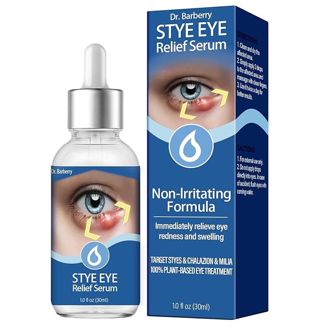 Stye Eye Treatment, Natural Stye Remover, Eye Stye Relief Serum, Premium Formula - Gentle Cleanser for Chalazion & Blepharitis (1 Fl Oz (Pack of 1))