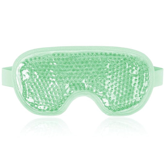 NEWGO Cooling Eye Mask for Puffy Eyes, Cold Eye Mask Eye Ice Pack for After Eyes Surgery, Tension Stress Relief, Itchy Eyes, Headaches, Dark Circles - Green
