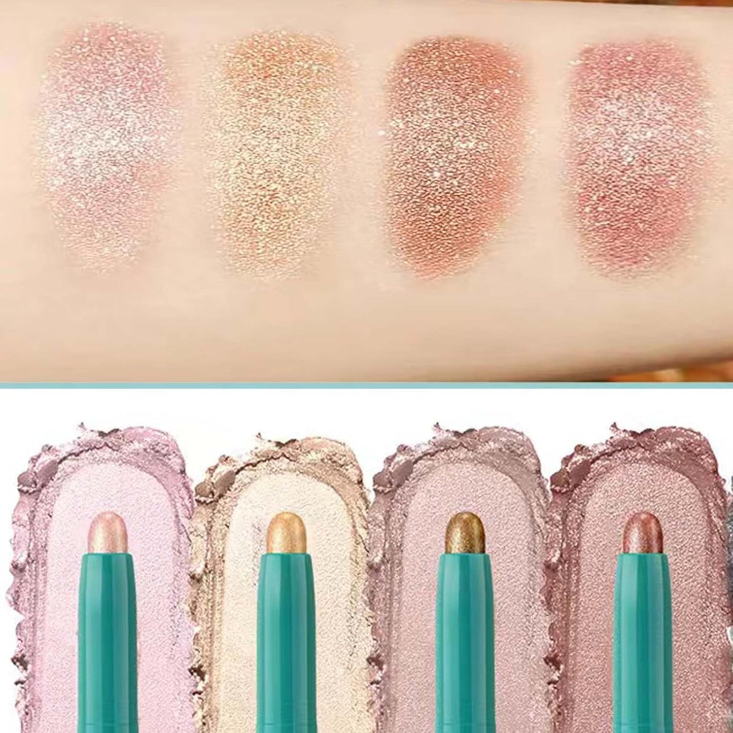 Eyeshadow Stick Eye Shadow Brightener Stick Eyeliner Pencil Cream Shimmer Glitter Smooth Eyeshadow Stick Pencil Nude Korea Primer Highlighter Natural Waterproof Long Lasting Gray Black # 05