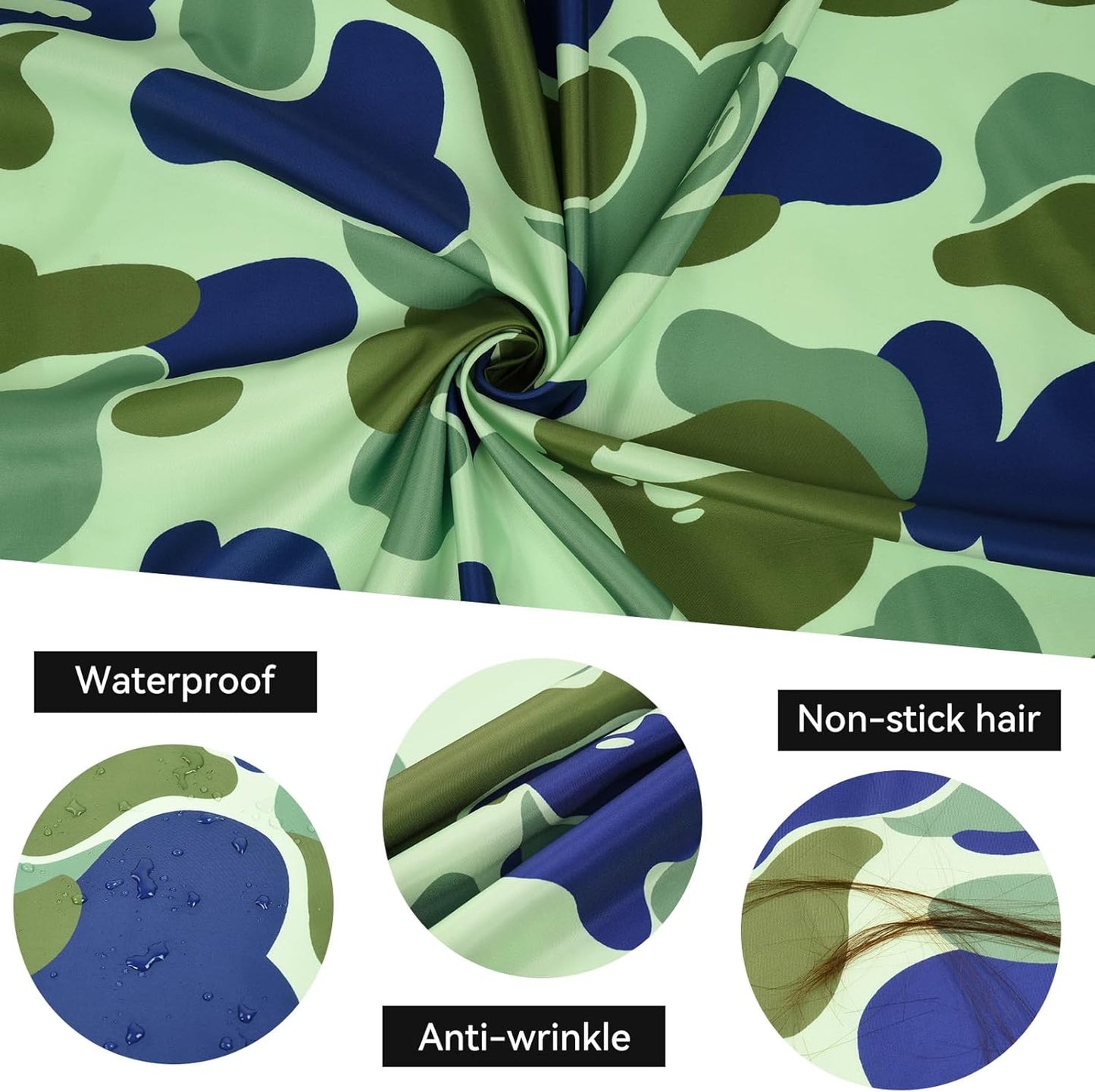 Professional Hair Cutting Cape Waterproof Barber Cape for Men Polyester Hair Styling Cape with Elastic Neckline