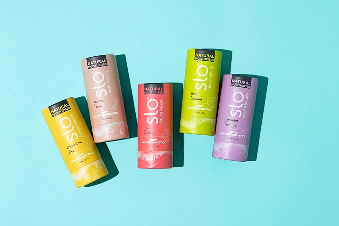 Slo | Natural Moisturising Stick - All Natural Ingredients, Vegan & Cruelty Free, Hydrating, Plastic Free, Paper Packaging | Pina Colada + Zinc, (2.11oz/60g)