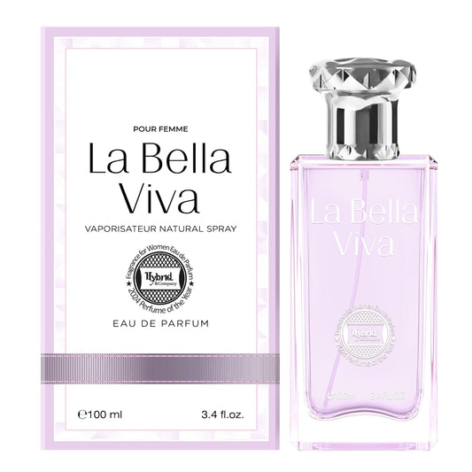 Hybrid & Company Women La Bella Viva Happiness Pour Femme Eau De Parfum Vaporisateur Natural Spray 3.4 Fl Oz