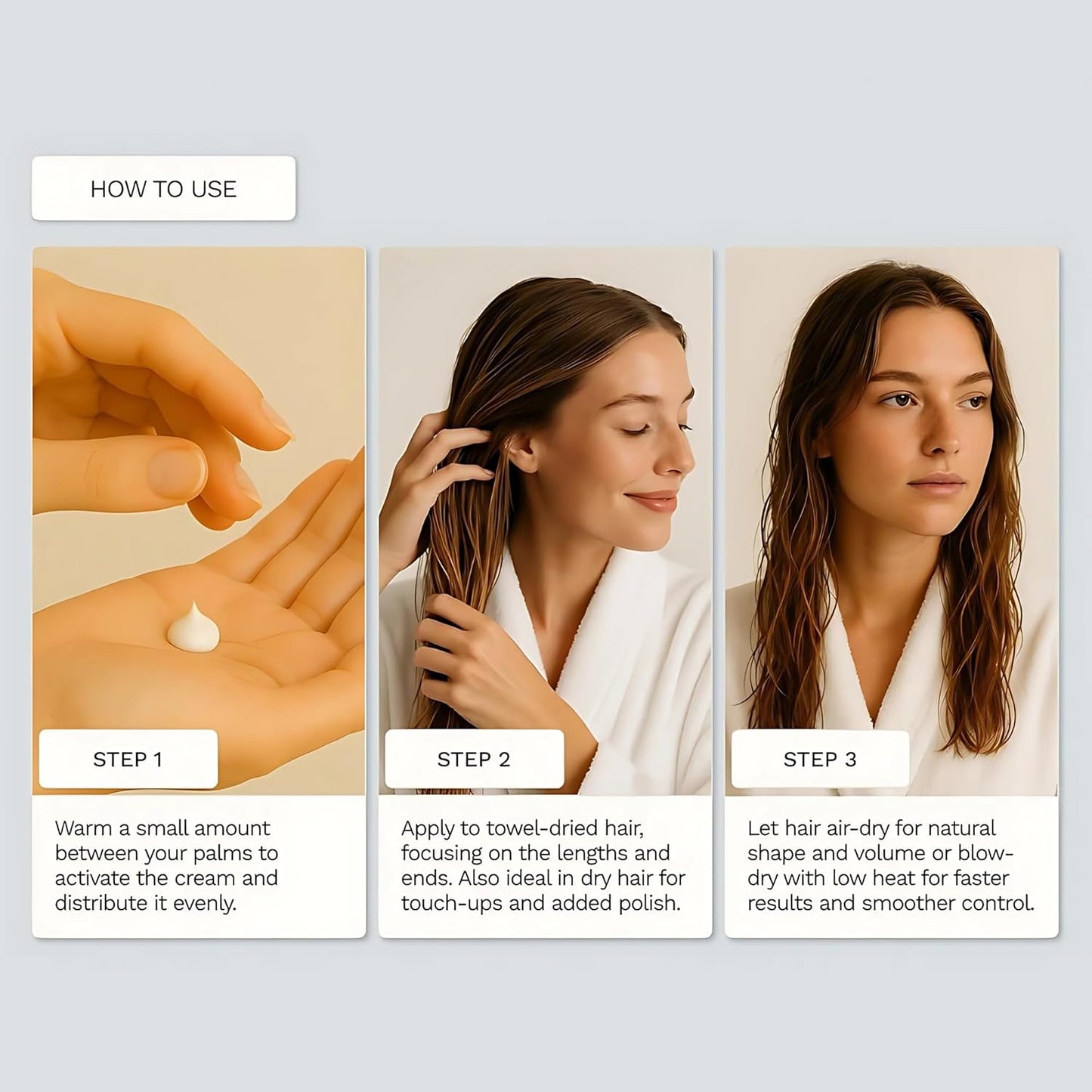 Hair Styling Cream - Natural Anti-Frizz Smoothing Cream for Men, Women & Kids - Lightweight, Nourishing, Hold & Shine - Infused with Cloudberry, Panthenol & Rhodiola - 4.25 fl oz