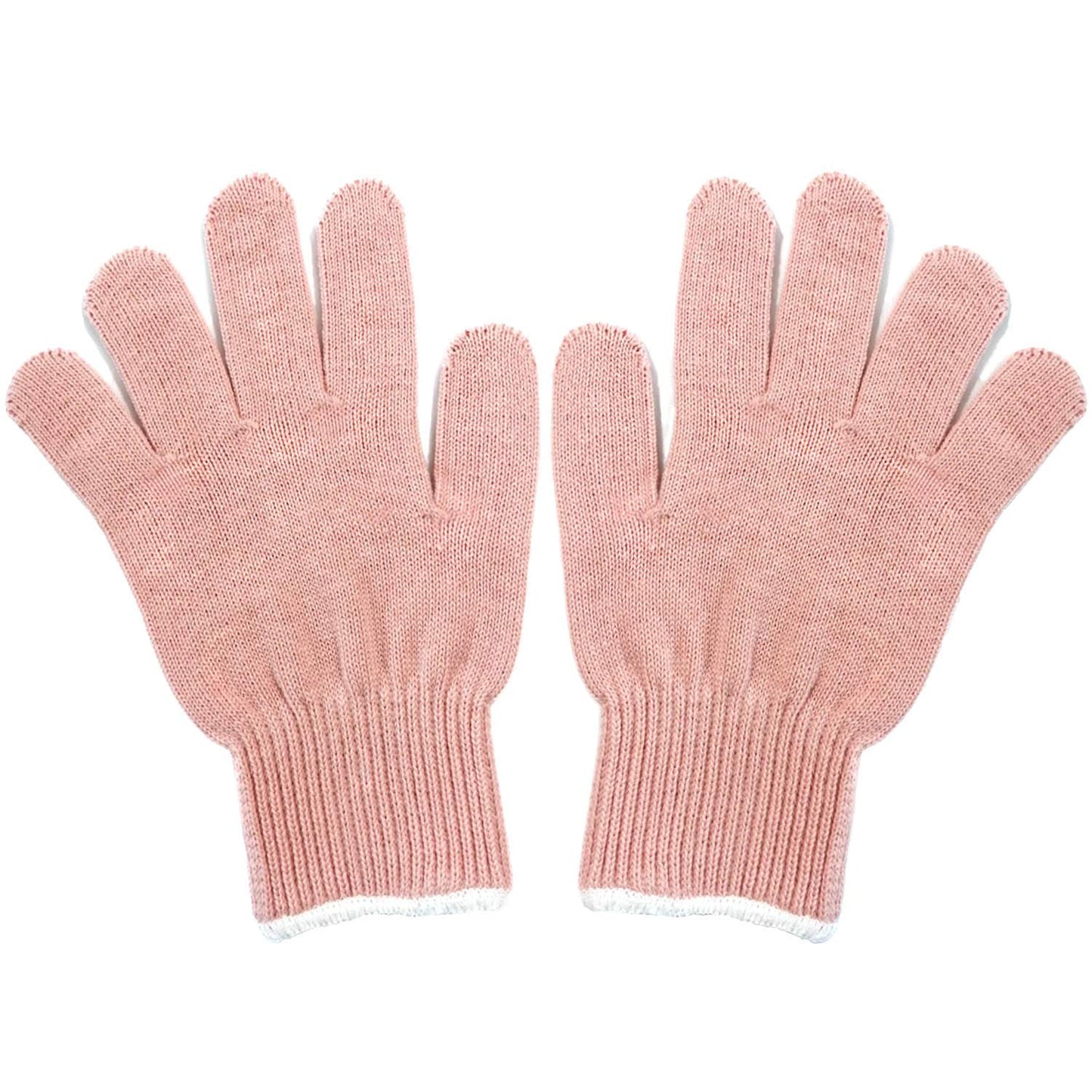 Lessmon 2 Professional Heat Resistant Gloves for Hair Styling Heat Blocking for Curling, Flat Iron and Curling Wand Suitable for Left and Right Hands, Light Pink