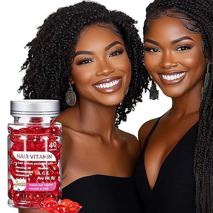 ENVISHA Hair Treatment Serum- No Rinse Moisturizing Capsules with Argan Jojoba Oils - Enriched with Vitamins A, C, E & Pro-Vitamin B5 for Frizz Control and Shine- 40 Capsules