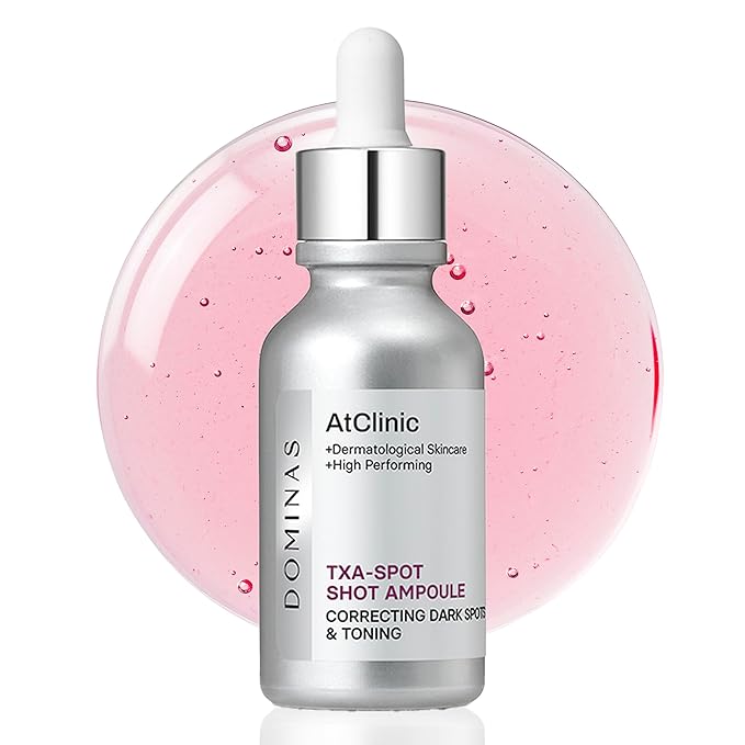 AtClinic Tranexamic Acid Pink Serum (1fl oz) - Improve Skin Tone and Hyperpigmentation, Ampoule for All Skin Types. Korean Skin Care. Niacinamide