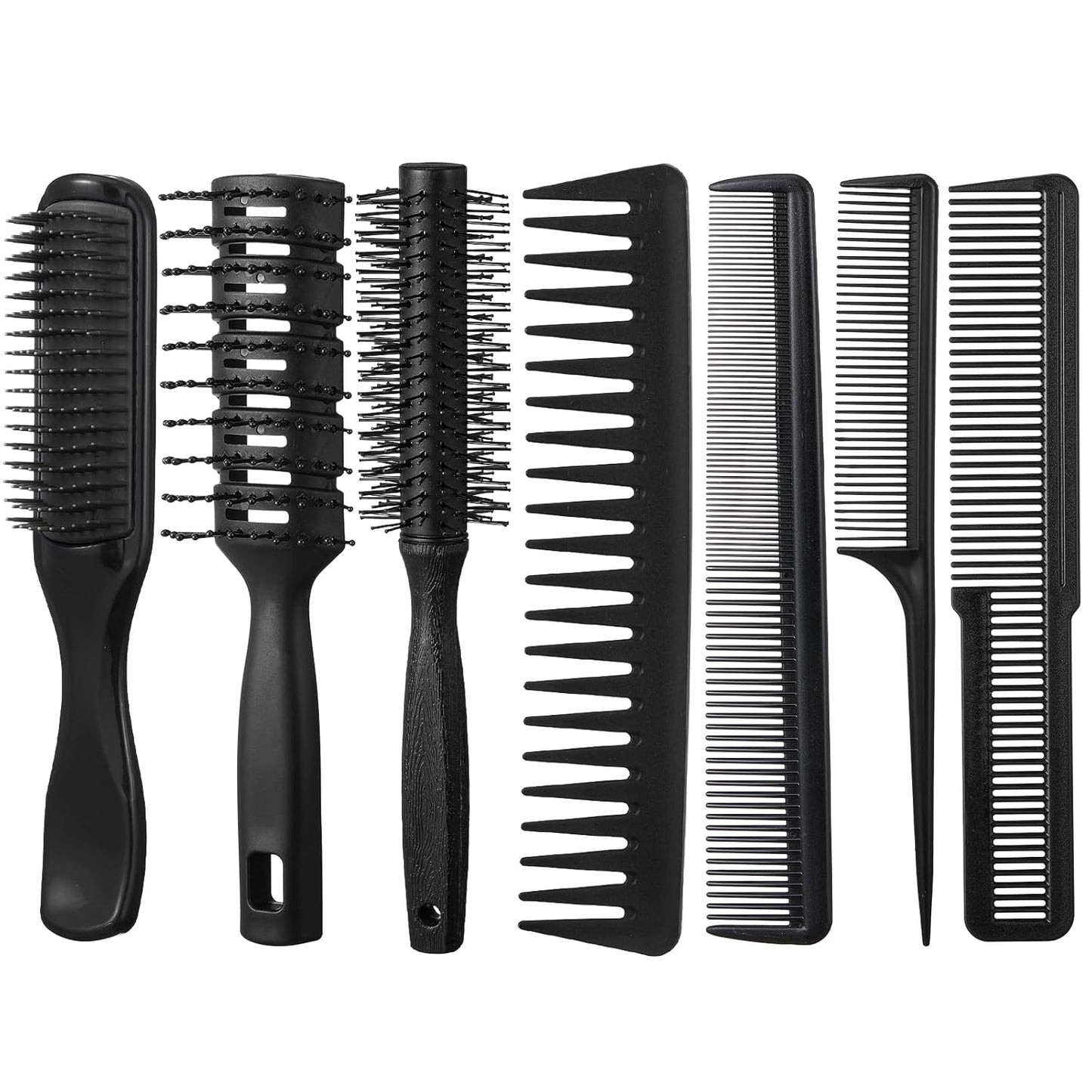 7Pcs Hair Brush Set for Men and Women-Styling Brush Detangling and Smoothing Combs for All Hair Type
