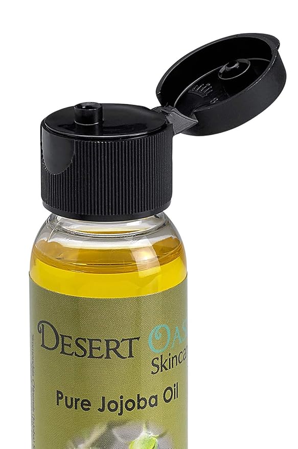 100% Pure Organic Jojoba Oil. Travel Size 1 oz plus 2 Pack Organic Unscented Lip Balms with over 70% Jojoba Oil. 100% Natural. By Desert Oasis Skincare (1 fl oz/29 ml)