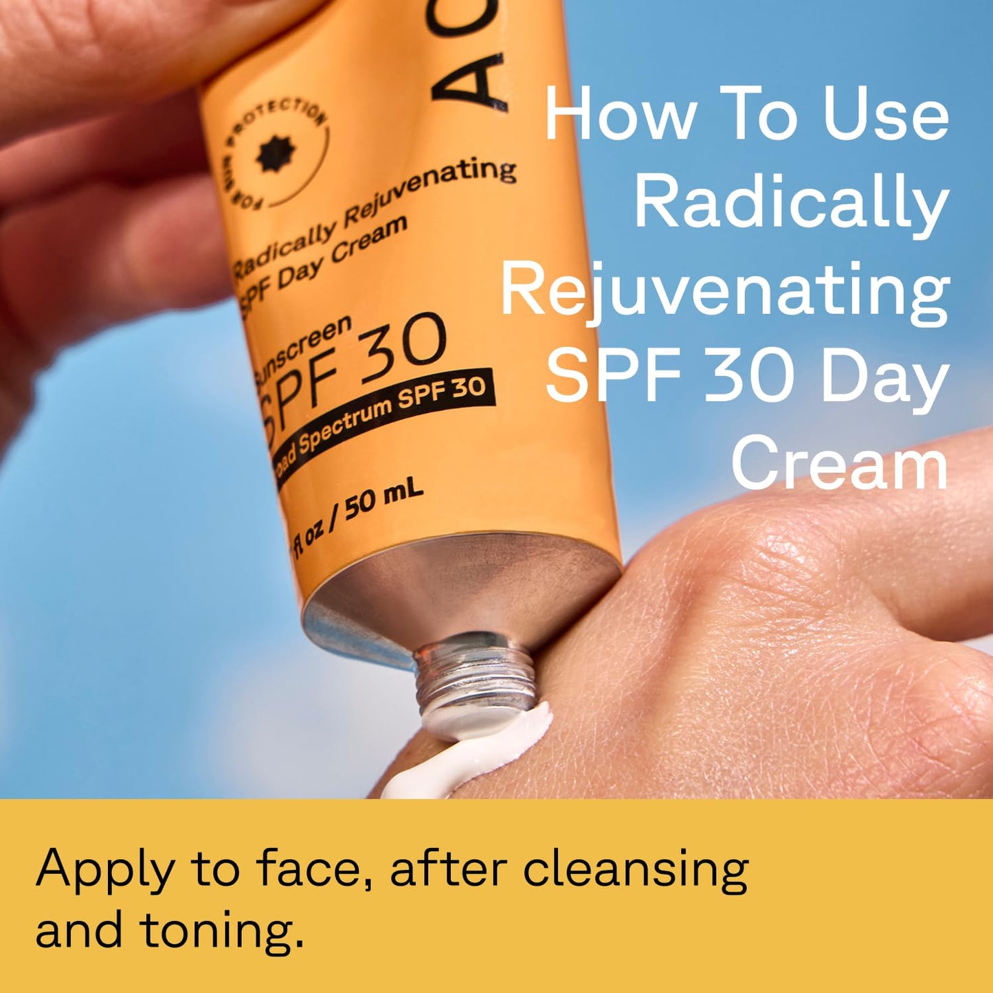Acure Radically Rejuvenating SPF 30 Day Cream - Face Moisturizer with SPF 30 & Vitamin C, Anti Aging Sunscreen, Hydrating Face Cream, Daily Facial Care for Women & Men with Turmeric, Vegan - 1.7 fl oz