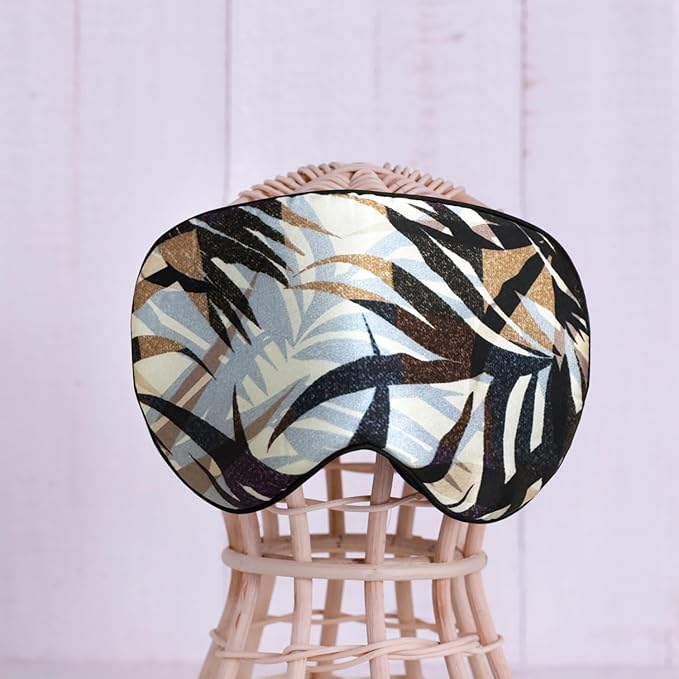 Maxfeel Feel 100% Pure Silk Eye Mask Sleep Eye Mask Eye Cover Eyeshade Sleeping Eye Mask Floral Colors (#35)