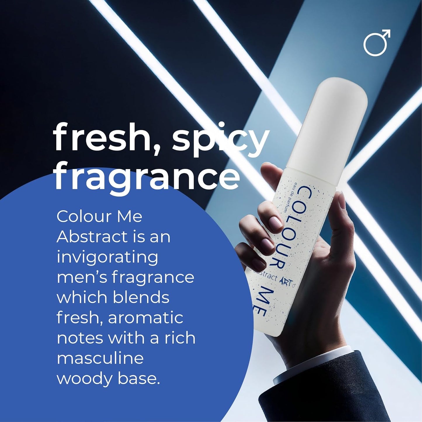 COLOUR ME Milton-Lloyd Abstract Art - Eau de Parfum - Long Lasting Perfume for Men - Patchouli, Sandalwood Cologne for Men - Woody Fragrances - 1.7 oz.