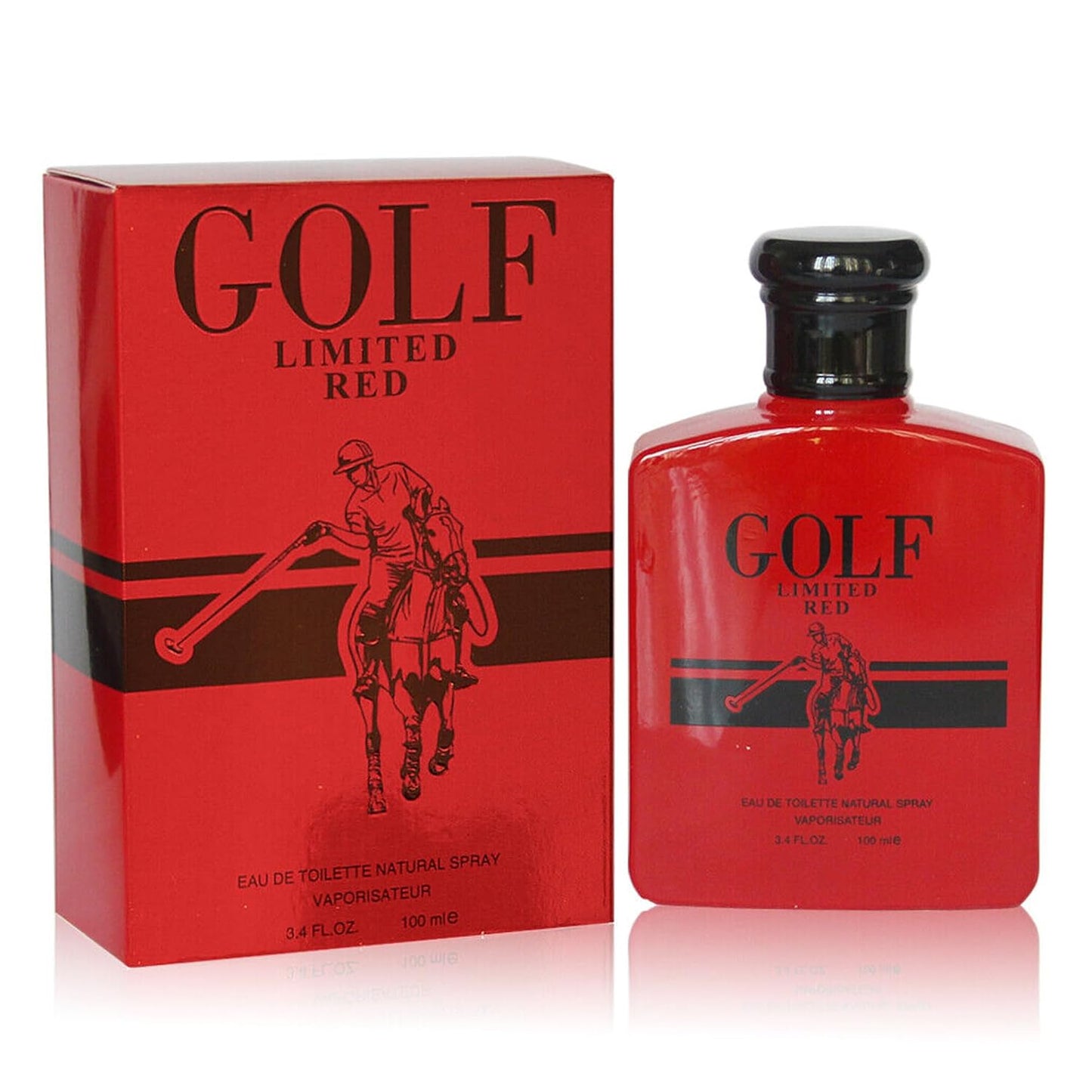 GOLF LIMITED RED Men's Perfume–Exclusive & Bold Fragrance with Citrusy Top Notes,Spicy Heart,and Rich Woody Base 100ML for Sophisticated Occasions