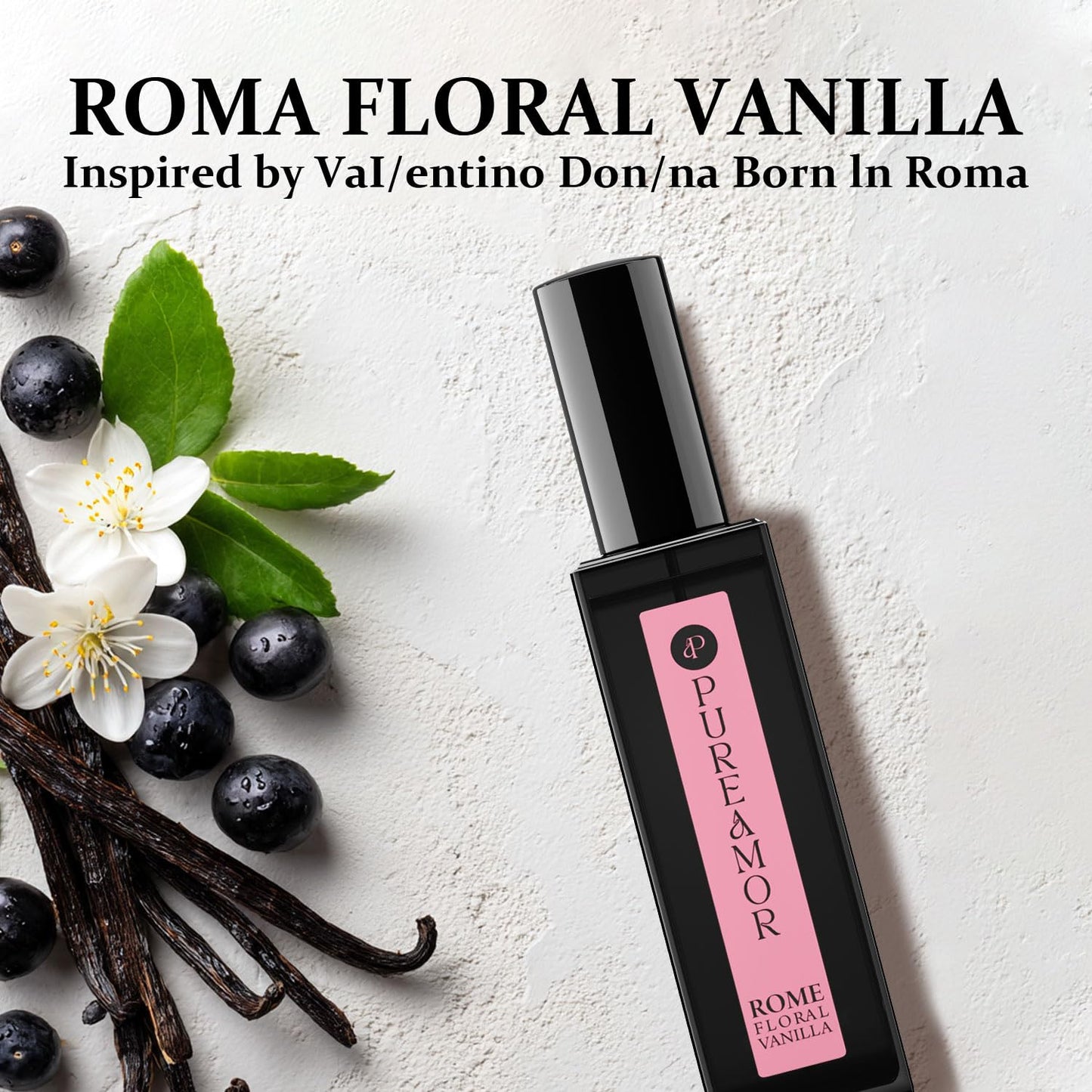 ROMAN Blossom Vanilla Perfume for Women, Cozy Floral Jasmine & Sweet Vanilla Fragrance, Long Lasting Extrait de Parfum, Advanced Fragrance Travel Size 0.7 oz/20ml Perfume Spray