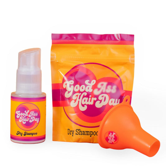 Good A Hair Day Powder Dry Shampoo Bottle + Refill + Funnel Bundle, All Natural, Talc-Free, Oil Absorbing, Handmade in WI (OG (Vanilla))