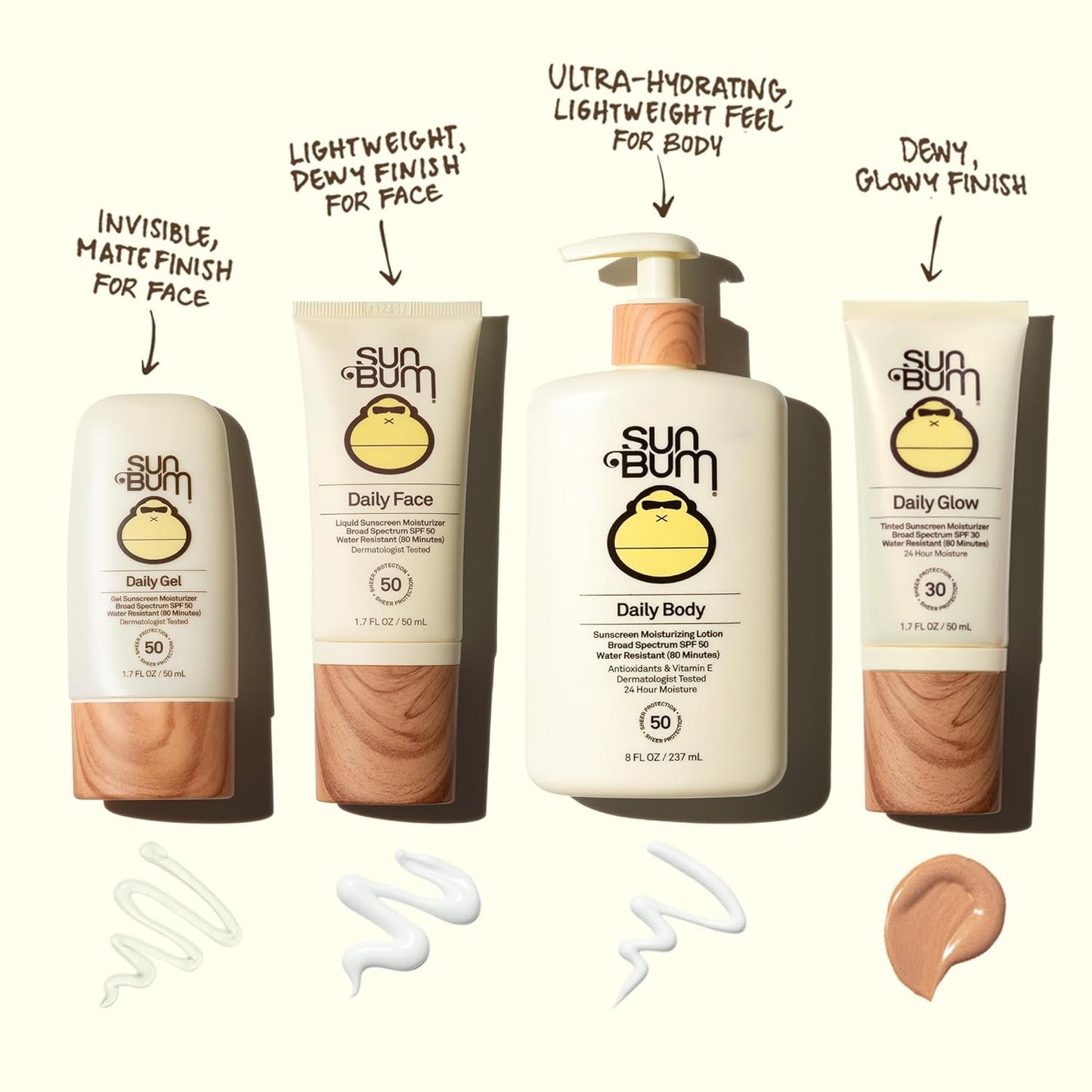 Sun Bum Daily SPF 30 Glow Sunscreen Face Lotion - Moisturizing Facial Sunscreen - Tinted - Dewy Finish - Hawaii 104 Act Compliant (Made without Octinoxate & Oxybenzone) - Travel Size - 1.7 oz