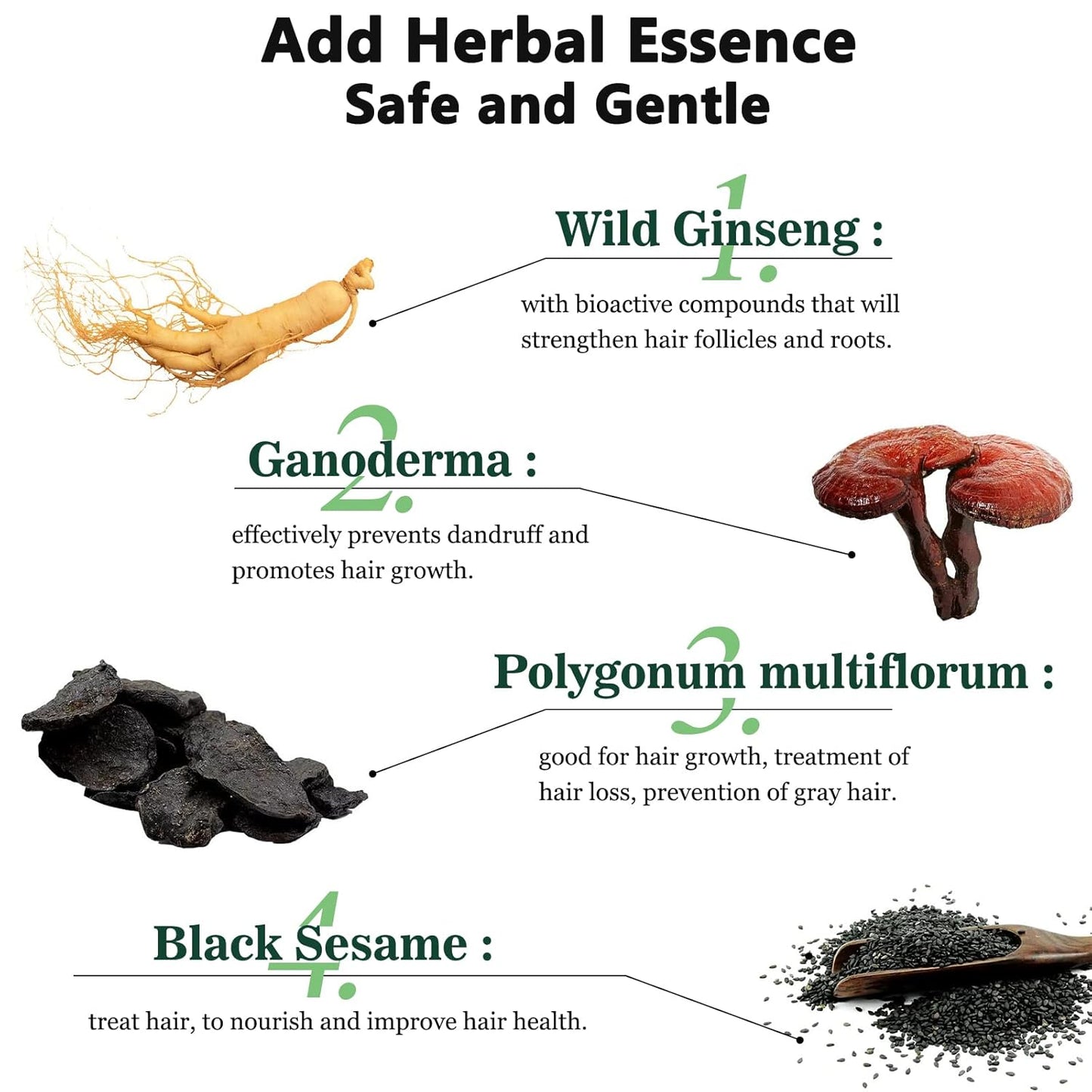 Natural Black Hair Shampoo, Hair Dye Shampoo 3 in 1, Shampoo Para Canas for Men Women, Hair Dye 100% Gray Coverage for All Hair Types 16.9 Fl Oz (Black)